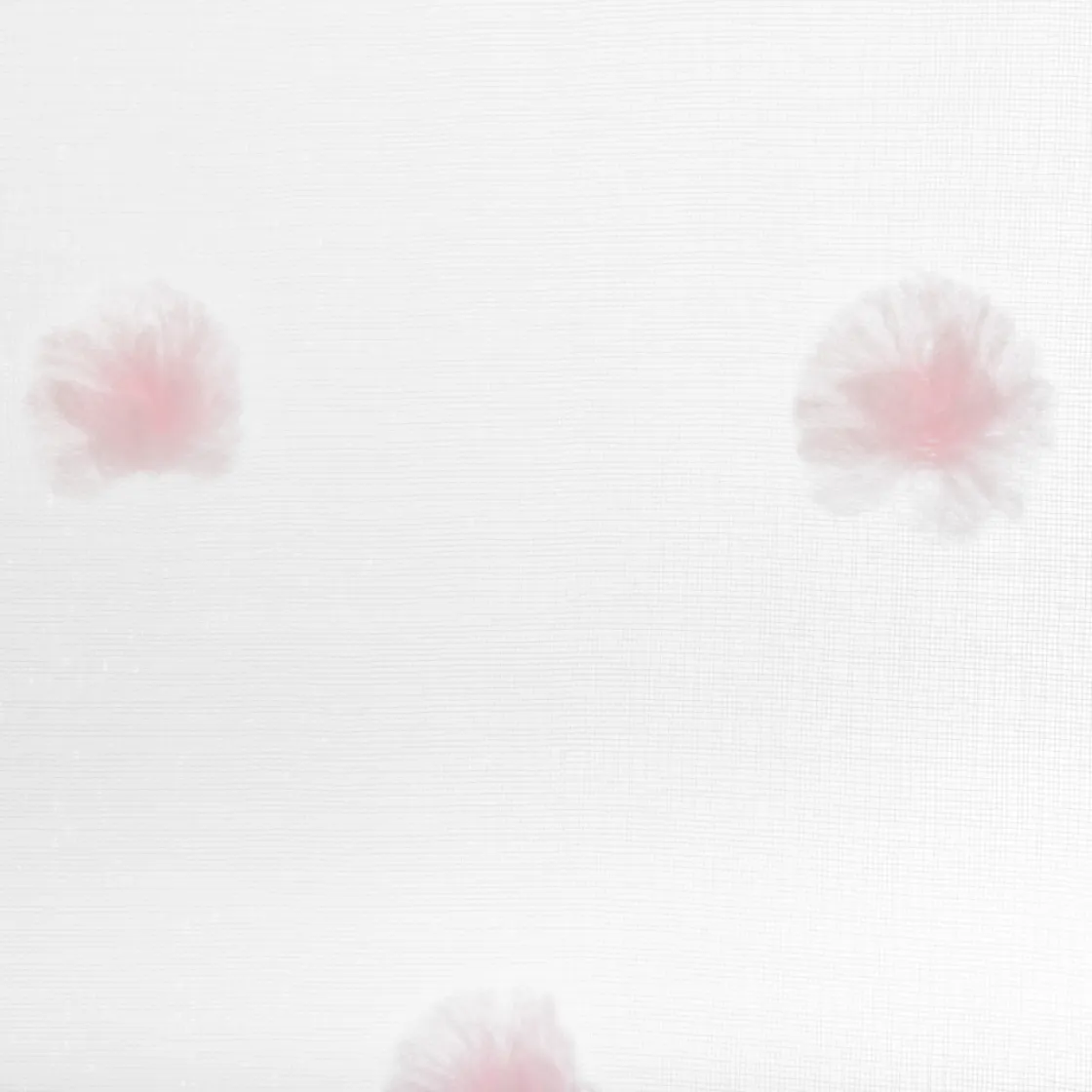 atmosphera4kids Téxtil>Cortina Blanca C/Pompones Rosa 140x240Cm