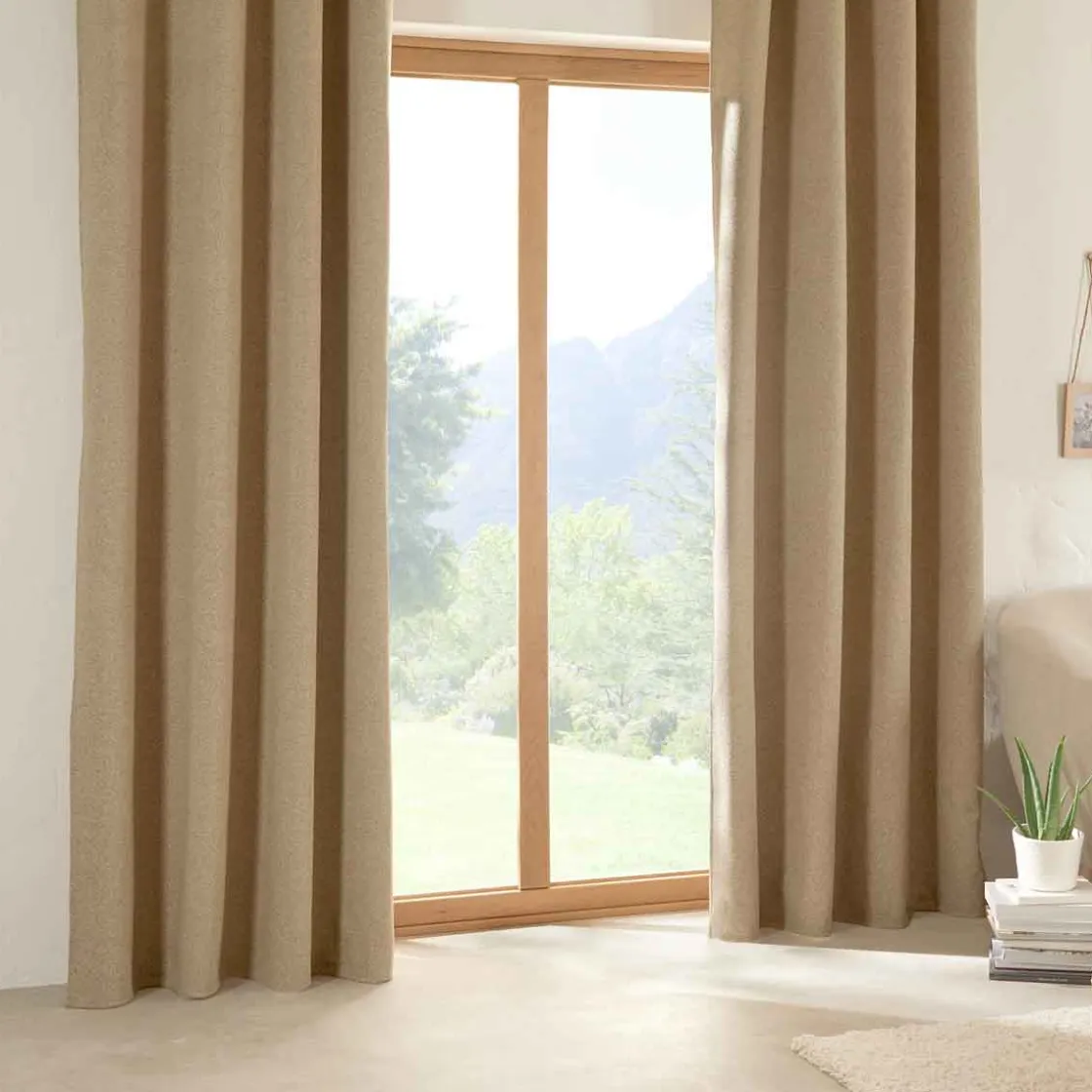atmosphera Cortinas>Cortina Bouclette Gris Pardo 140x260cm