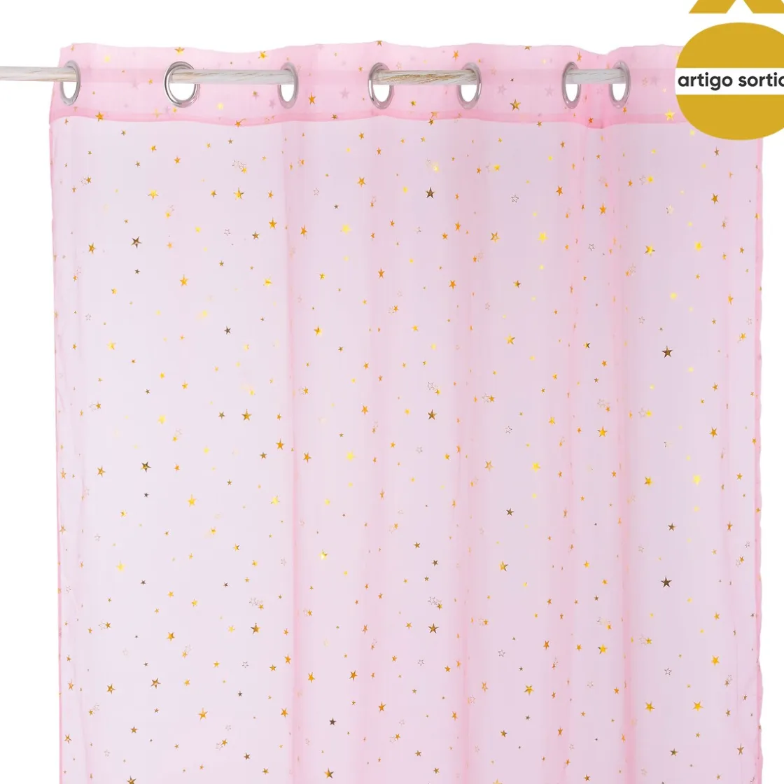 atmosphera4kids Téxtil>Cortina C/Estrellas Doradas 140x250Cm