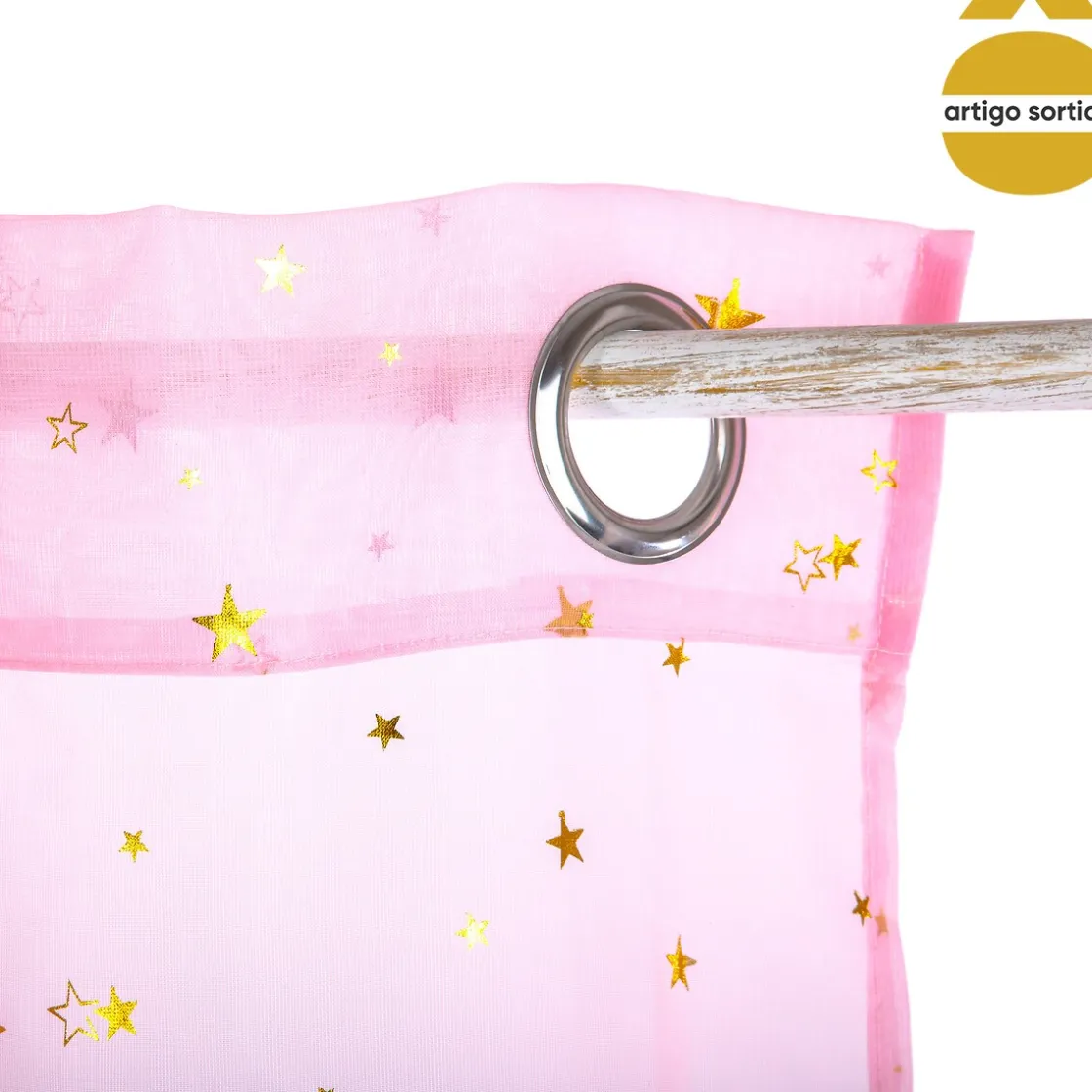 atmosphera4kids Téxtil>Cortina C/Estrellas Doradas 140x250Cm
