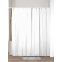 Cortinas Y Alfombras Antideslizantes>Cortina De Ducha Peva Blanca 180x200Cm