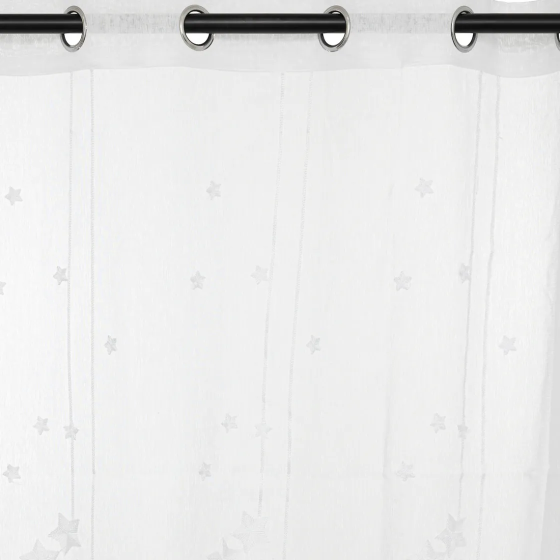 atmosphera4kids Téxtil>Cortina Estrellas Bordado Blanco 140x240cm