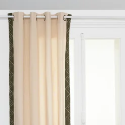 atmosphera Cortinas>Cortina Exotic Panama Beige Y Verde Caqui 140x260c