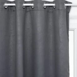 atmosphera Cortinas>Cortina Feuil Opaca Gris Oscuro 140x260