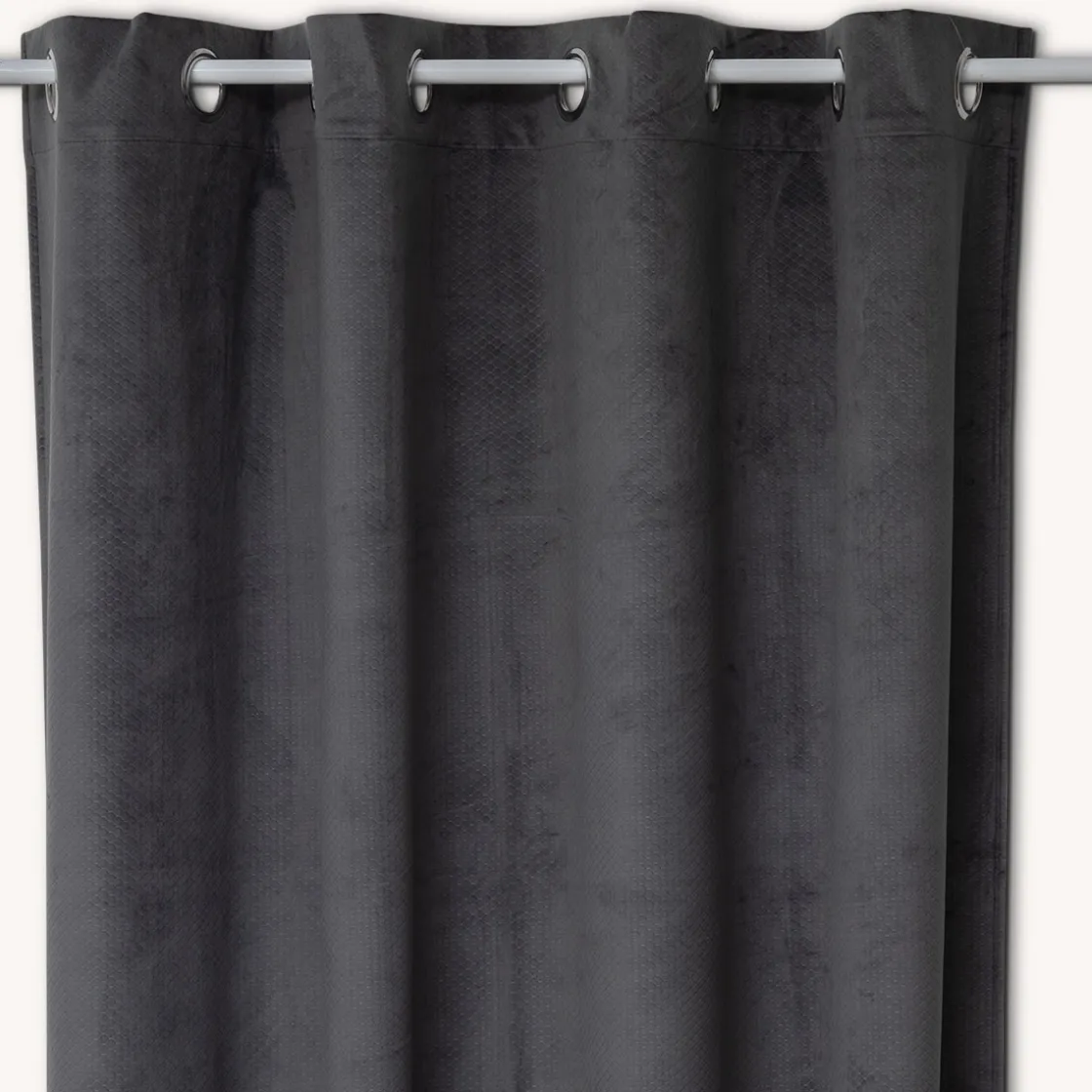 atmosphera Cortinas>Cortina OTTO gris oscuro de terciopelo 140x260cm