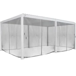 hespéride Pérgolas>Cortinas y mosquiteras para pérgola EVORA blanco