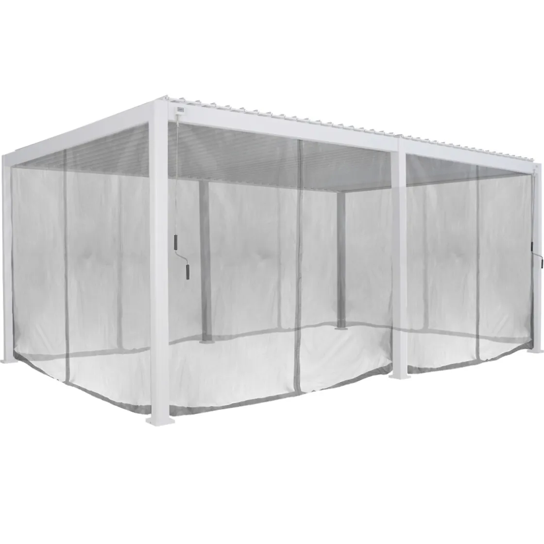 hespéride Pérgolas>Cortinas y mosquiteras para pérgola EVORA blanco