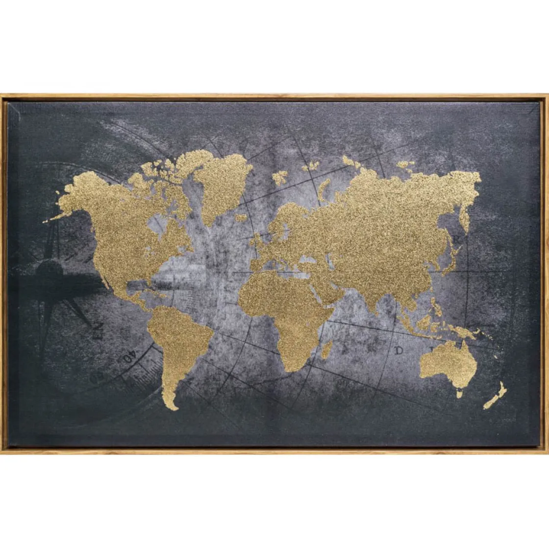 atmosphera Lienzos Y Cuadros Decorativos>Cuadro Deco Mapamundi 58x88Cm