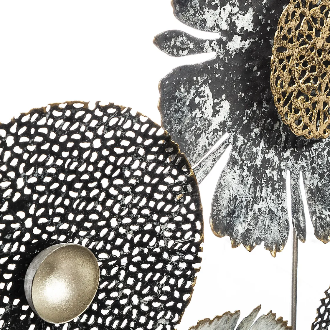 atmosphera Lienzos Y Cuadros Decorativos>Cuadro Deco Metal Flor 50x50Cm