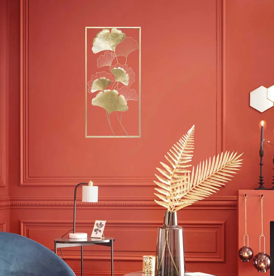 atmosphera Lienzos Y Cuadros Decorativos>Cuadro Decorativo Ginko Metal 50x100Cm