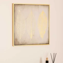 atmosphera Lienzos Y Cuadros Decorativos>Cuadro Decorativo Hojas 58x58Cm