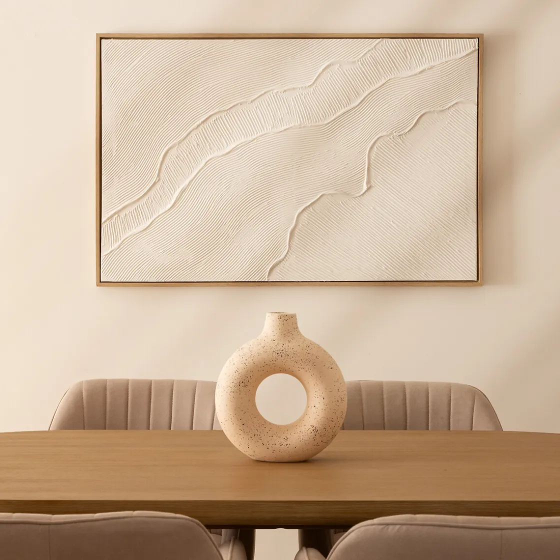 atmosphera Lienzos Y Cuadros Decorativos>Cuadro decorativo KOHANA con relieve blanco