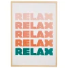 atmosphera Lienzos Y Cuadros Decorativos>Cuadro decorativo relax DARIUS coral 50x70cm