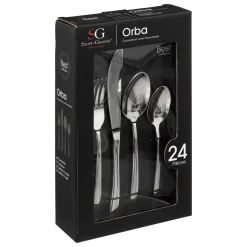 secret d'gourmet Cuchillería>Cubertería ORBA con 24 pzas de acero inoxidable