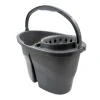 Auxiliares De Limpieza>Cubo Con Escurridor Y División Gris 16L