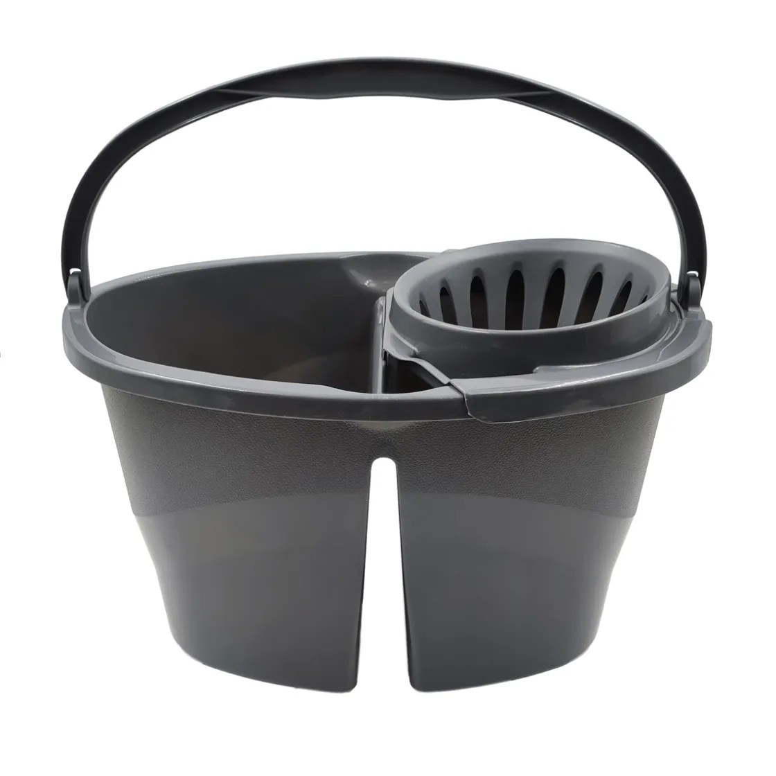 Auxiliares De Limpieza>Cubo Con Escurridor Y División Gris 16L