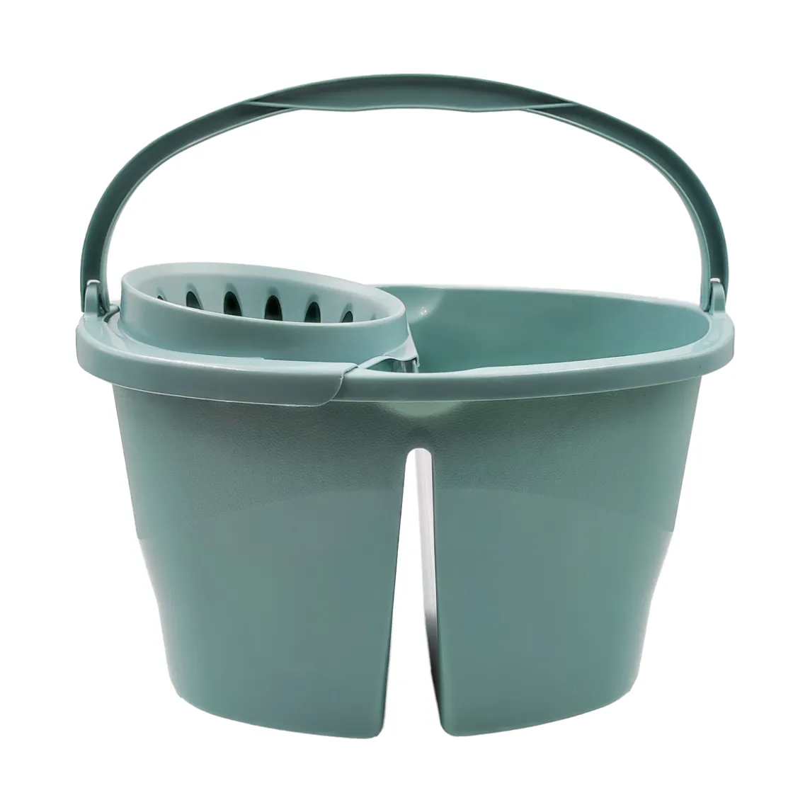 Auxiliares De Limpieza>Cubo Con Escurridor Y División Azul 16L