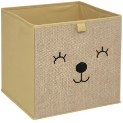 atmosphera4kids Almacenamiento>Cubo De Almacenaje Oso Marrón 29x29Cm