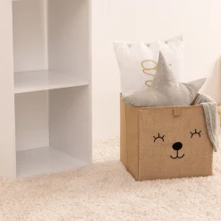 atmosphera4kids Almacenamiento>Cubo De Almacenaje Oso Marrón 29x29Cm