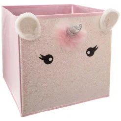 atmosphera4kids Almacenamiento>Cubo De Almacenaje Unicornio 29x31Cm