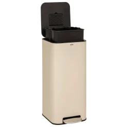 Botes De Basura Y Contenedores De Reciclaje>Cubo de basura DELTA beige 30L