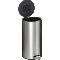 5five Botes De Basura Y Contenedores De Reciclaje>Cubo de basura DELTA plateado de metal 30l