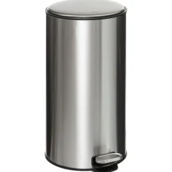 5five Botes De Basura Y Contenedores De Reciclaje>Cubo de basura DELTA plateado de metal 30l
