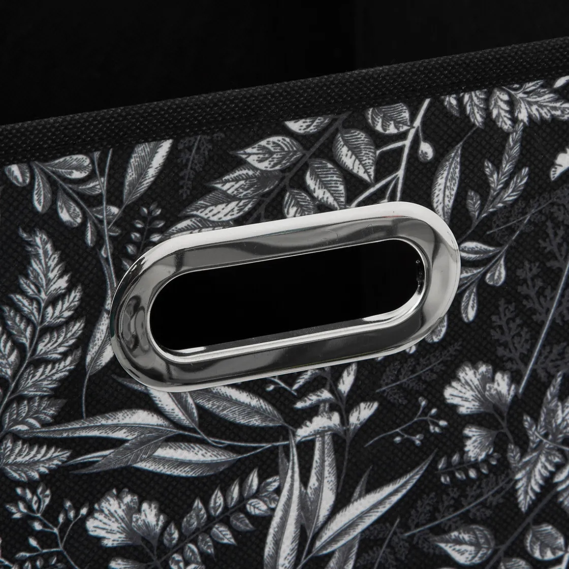Cajas De Almacenamiento Y Organizadores>Cubo Organizador Negra Botanical 31x31cm