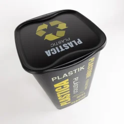 Botes De Basura Y Contenedores De Reciclaje>Cubo reciclaje para plástico y metal amarillo 50L