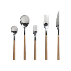 Cuchillería>Cuchara De Mesa Lune Inox C/Mango Madera