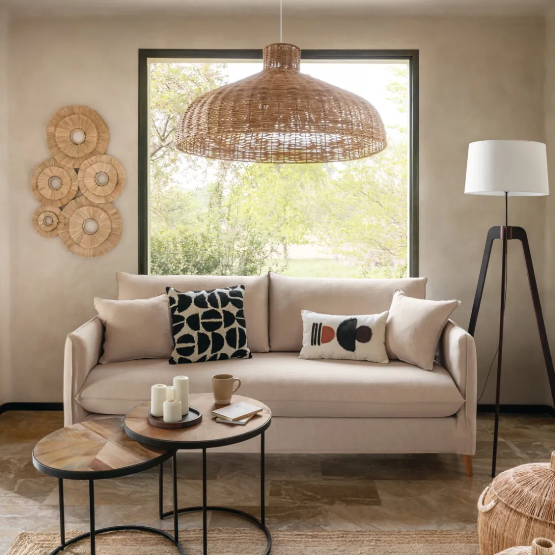 atmosphera Lienzos Y Cuadros Decorativos>Decoración De Pared De Rafia 91x64Cm