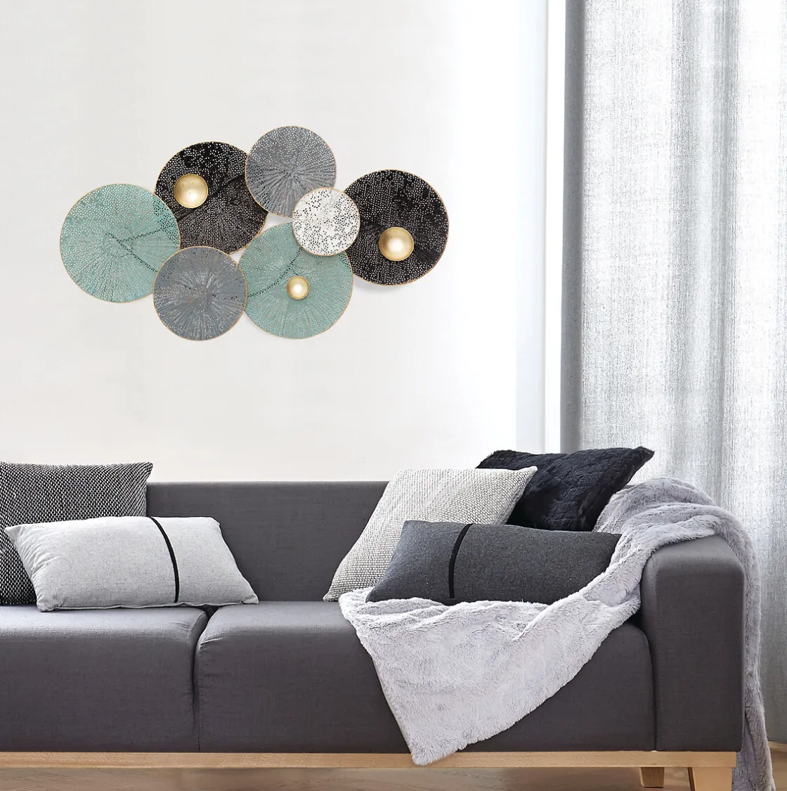 atmosphera Lienzos Y Cuadros Decorativos>Decoración De Pared Nenuphar 90x51x7Cm