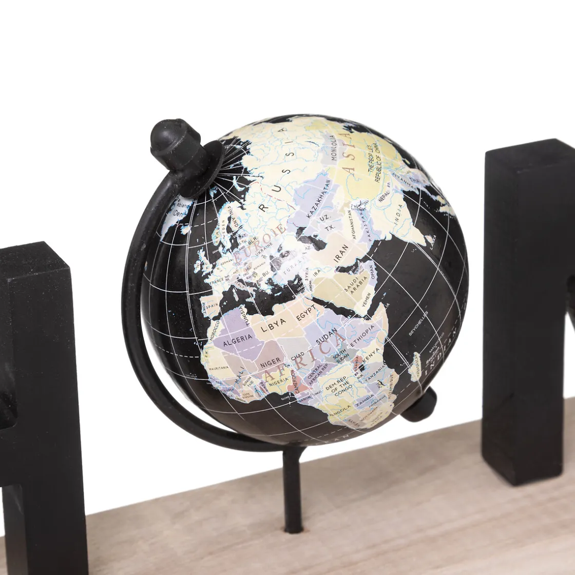 atmosphera Accesorios|Estilo Industrial>Decoración HOME de madera con globo terráqueo