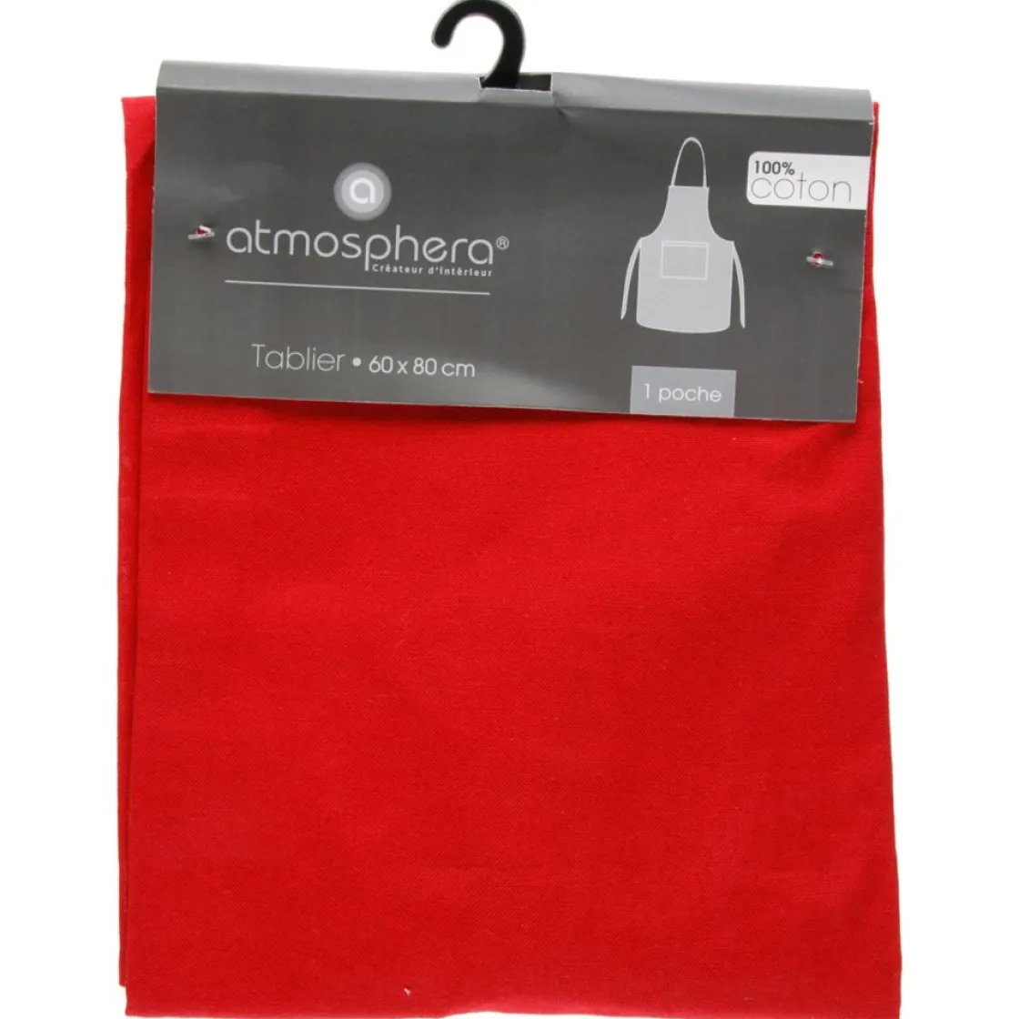 atmosphera Delantales, Asas Y Paños>Delantal Rojo Con Bolsillo 60x80Cm