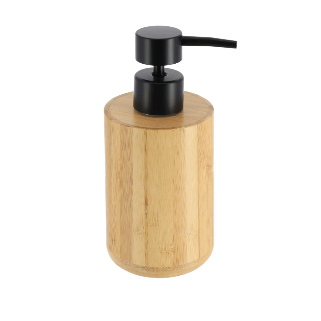 Accesorios De Lavabo>Dispenador Jabón Líquido Redondo De Bambú