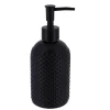 Accesorios De Lavabo>Dispensador de jabón líquido de vidrio negro 410ml