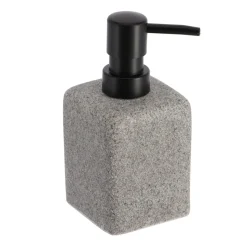 Accesorios De Lavabo>Dispensador de jabón líquido gris efecto piedra