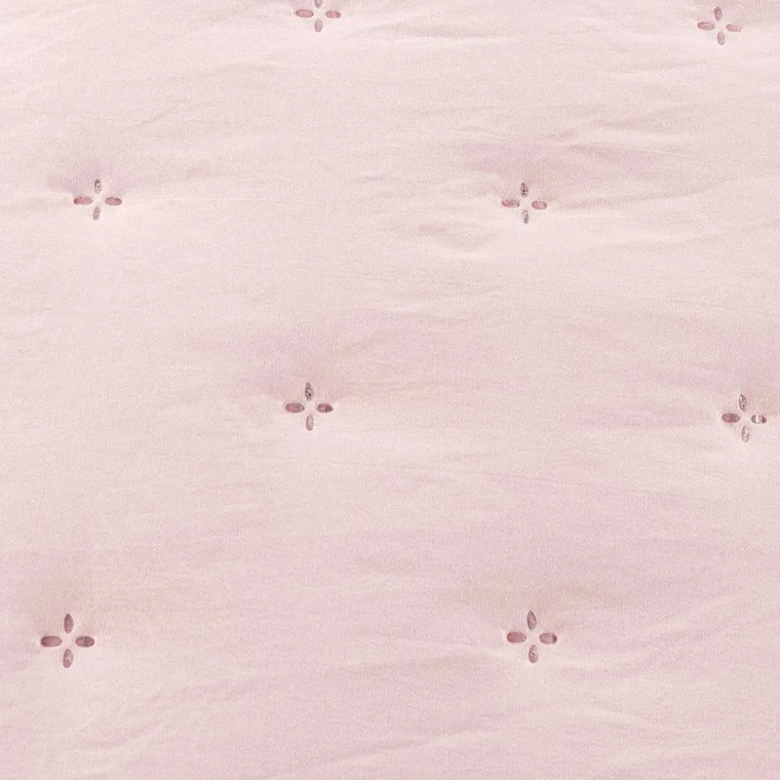 Edredones Y Colchas>Edredón AMALFI rosa con encaje 250x260cm