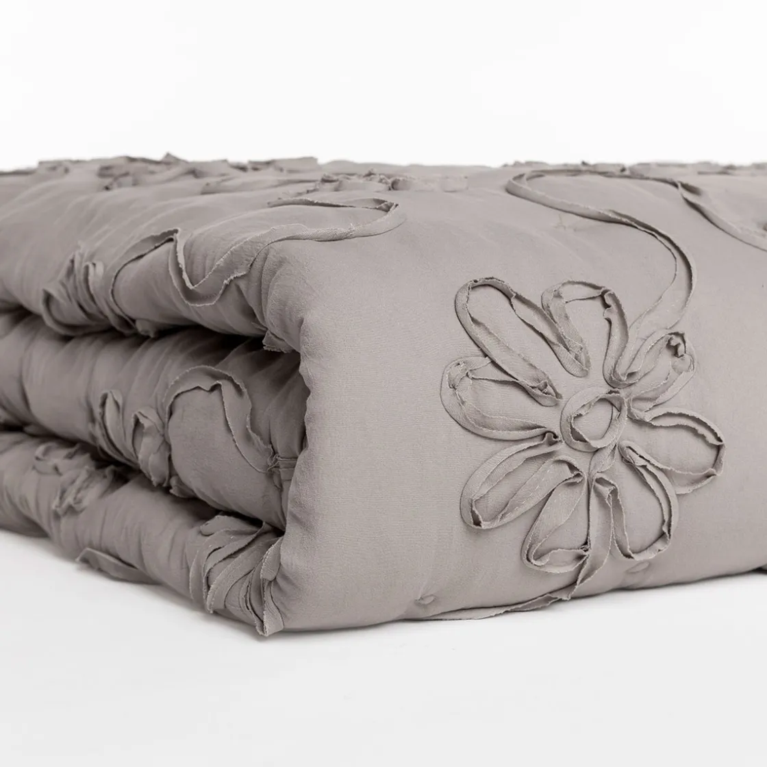hôma Edredones Y Colchas>Edredón FLOWER NEST gris 220x240cm