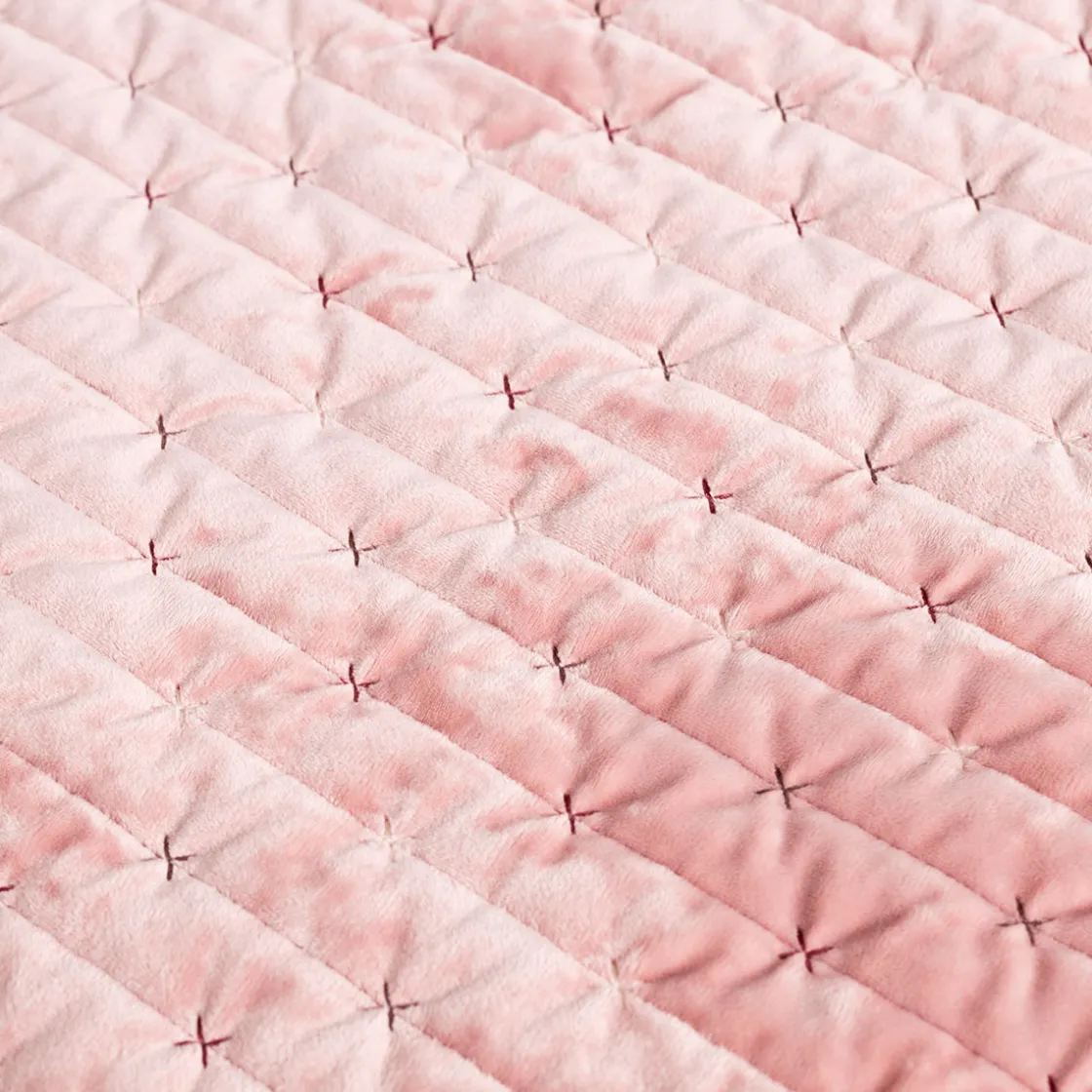 hôma Edredones Y Colchas>Edredón MIKA rosa de terciopelo 160x220cm