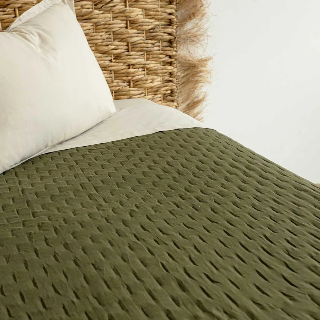 atmosphera Edredones Y Colchas>Edredón STOCKHOLM verde seco 220x240cm
