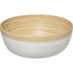 Cuencos, Fuentes Y Ensaladeras>Ensaladera De Bambú Modern Blanca 30Cm