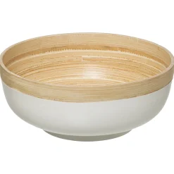 Cuencos, Fuentes Y Ensaladeras>Ensaladera De Bambú Modern Blanca 20Cm