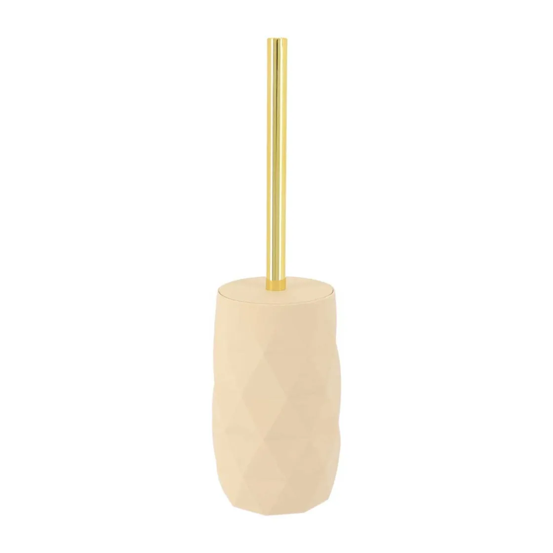 Soportes Papel Higiénico Y Portarrollos>Escobilla De Baño Beige y Dorado