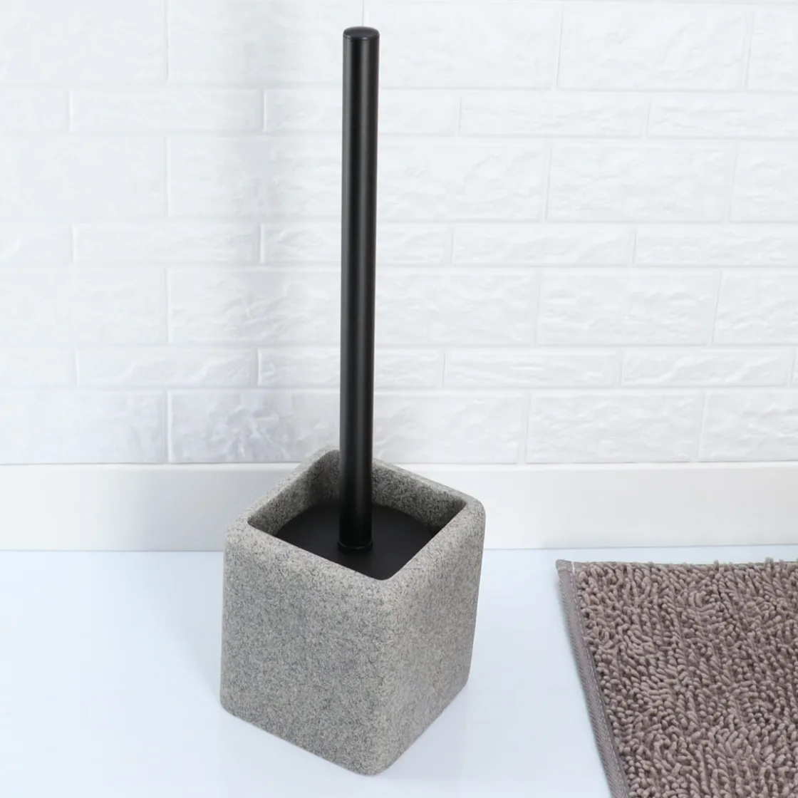 Soportes Papel Higiénico Y Portarrollos>Escobilla De Baño Gris Efecto Piedra