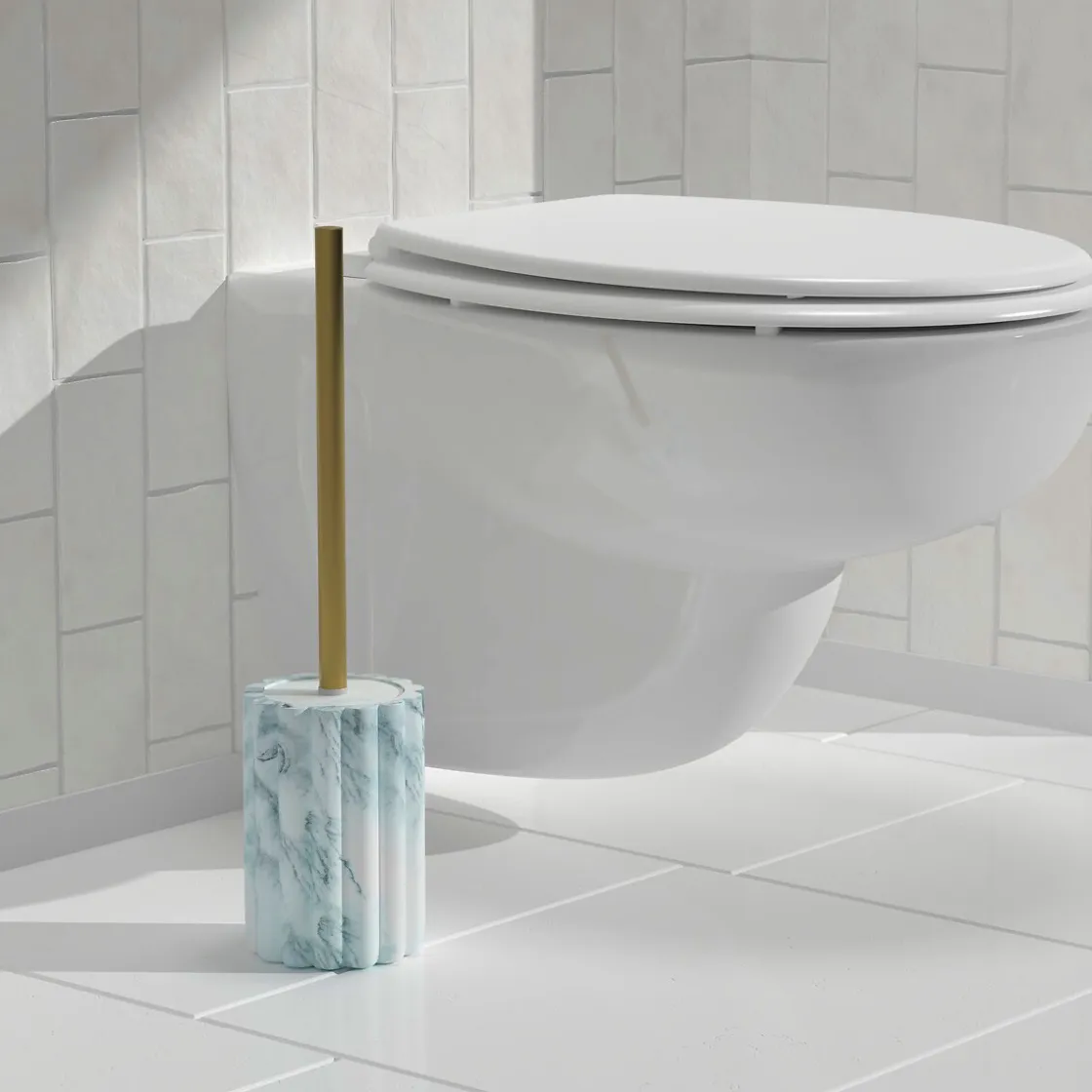 5five Accesorios De Baño>Escobilla wc MARBY blanco de poliresina