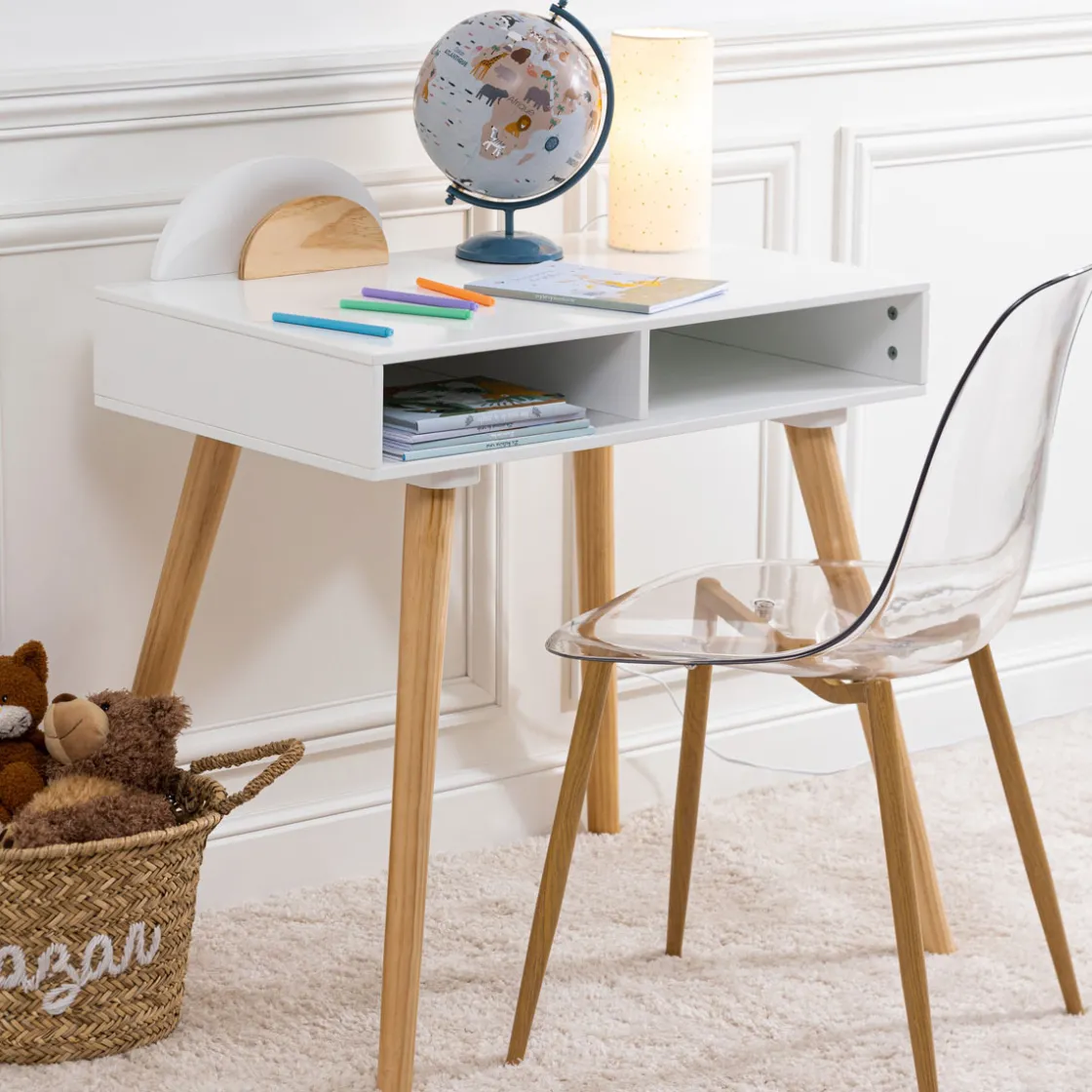 atmosphera4kids Mobiliario>Escritorio De Mdf/Pino Blanco 75x47x74Cm