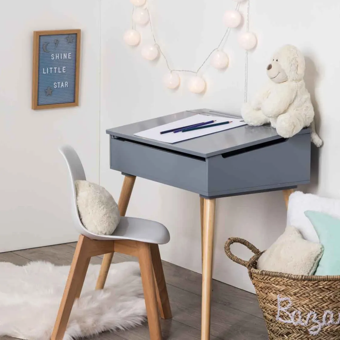 atmosphera4kids Mobiliario>Escritorio Gris Con Almacenaje