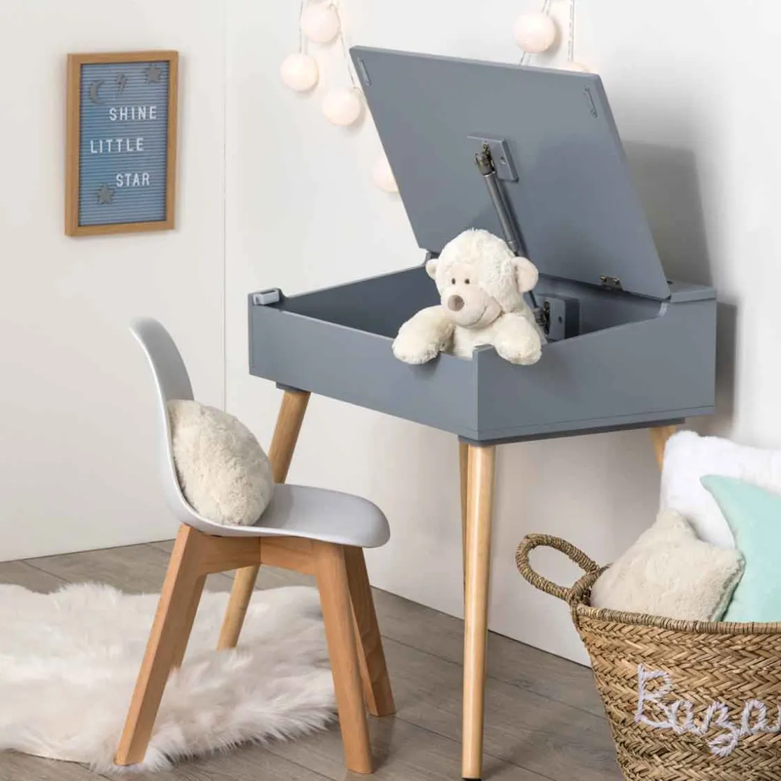 atmosphera4kids Mobiliario>Escritorio Gris Con Almacenaje
