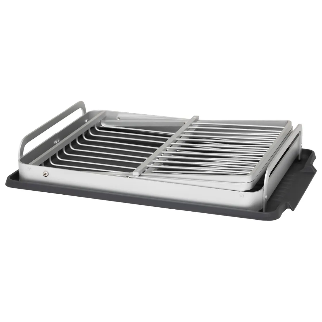 5five Encimera Y Lavavajillas>Escurreplatos plegable gris de aluminio